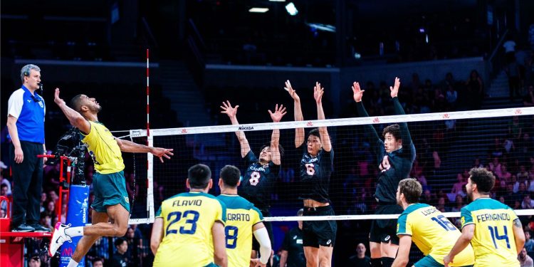 Brasil batalha, mas perde para Japão na Liga das Nações masculina