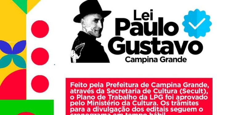 Ministerio da Cultura aprova plano de trabalho de Campina Grande para a Lei Paulo Gustavo e Município será contemplado com mais de R$ 3,2 mi Ministerio da Cultura aprova plano de trabalho de Campina Grande para a Lei Paulo Gustavo e Município será contemplado com mais de R$ 3,2 mi
