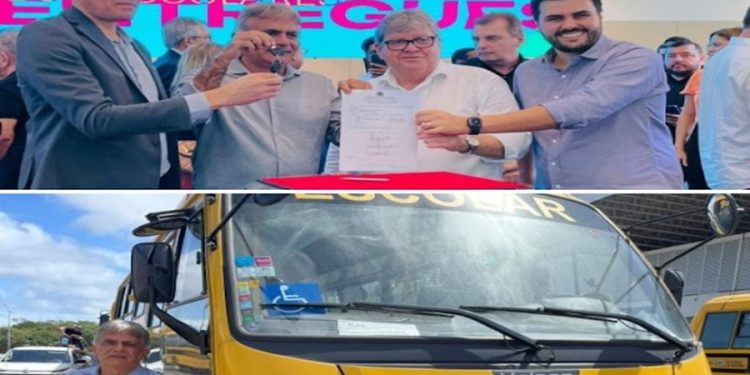Frei Martinho-PB recebe mais um ônibus escolar do Governo da Paraíba Frei Martinho-PB recebe mais um ônibus escolar do Governo da Paraíba
