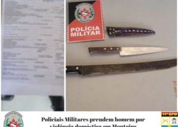 POLICIAIS MILITARES PRENDEM HOMEM POR VIOLÊNCIA DOMÉSTICA EM MONTEIRO