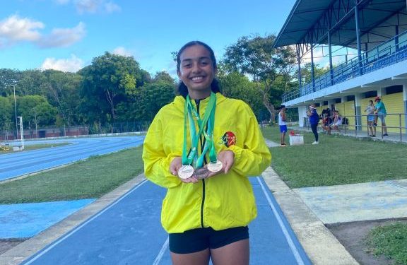 Monteirense Joyce Kamilly volta a brilhar durante campeonato paraibano de atletismo sub 18