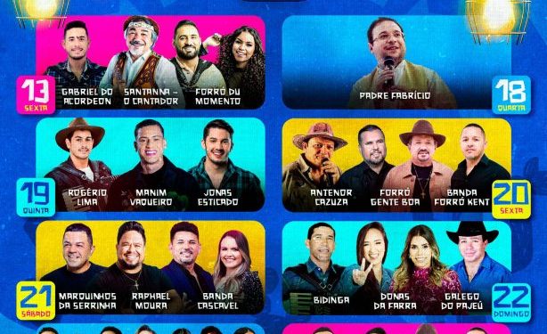 Divulgada programação completa do palco principal do São João de Sumé