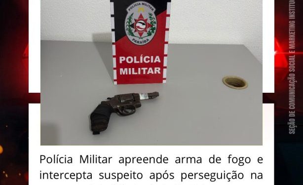POLÍCIA MILITAR APREENDE ARMA DE FOGO APÓS PERSEGUIÇÃO NA ZONA RURAL DE SÃO JOSÉ DE ESPINHARAS.