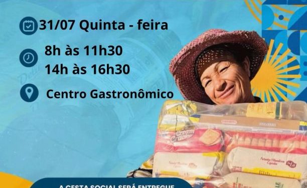 CESTA SOCIAL: Famílias cadastradas no Programa Cesta Social em Monteiro recebem sua cesta básica nesta quinta-feira (31)