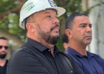 Presidente da CMCG,Saulo Germano, visita obras do Parque Linear do bairro Severino Cabral onde tá sendo construida praça que receberá o nome do seu pai, Severino Germano