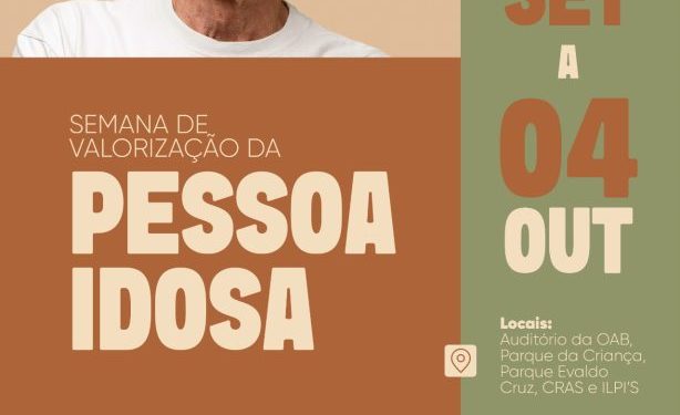 Prefeitura de Campina Grande prepara vasta programação voltada à Semana de Valorização da Pessoa Idosa