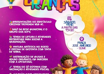 Sábado Animado: Prefeitura de Sumé celebra Dia das Crianças com programação especial