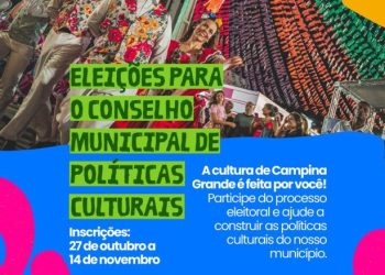 Prefeitura de Campina Grande abre processo eleitoral para novos representantes do Conselho Municipal de Políticas Culturais