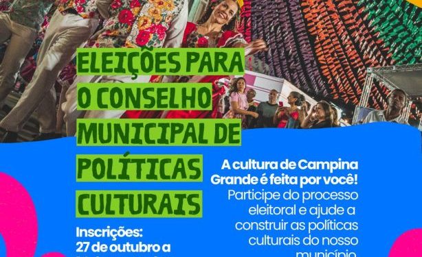 Prefeitura de Campina Grande abre processo eleitoral para novos representantes do Conselho Municipal de Políticas Culturais