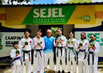 Com apoio da Prefeitura de Campina Grande, equipe do Plínio Lemos conquista oito medalhas no Campeonato Brasileiro de Karatê