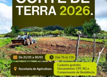 Cadastro para corte de terra em 2026 é confirmado pela Prefeitura de Monteiro e começa nesta quarta-feira