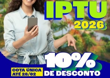 Prefeitura de Campina Grande lança campanha do IPTU 2026 com 10% de desconto até 28 de fevereiro