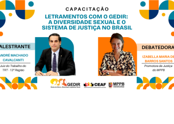 MPPB promove nesta 6ª feira capacitação sobre diversidade sexual e Justiça