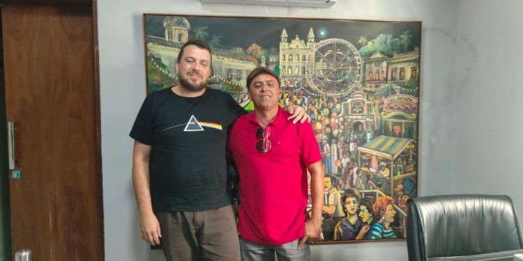 Nanido Cavalcante se reúne com Pedro Santos para tratar da 15ª edição do Festival Zabé da Loca