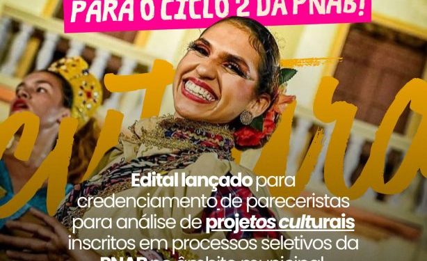 Prefeitura de Campina Grande lança edital de chamamento público para credenciamento de pareceristas culturais