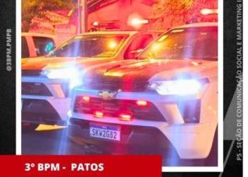 POLÍCIA MILITAR AGE RÁPIDO E PRENDE SUSPEITO DE FURTO EM PATOS