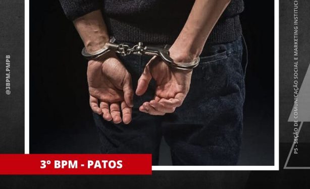POLÍCIA MILITAR CUMPRE MANDADO DE PRISÃO EM PATOS