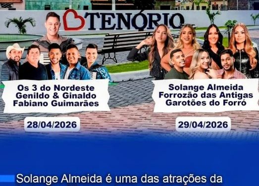 Solange Almeida é uma das atrações da festa dos 32 anos de emancipação política na cidade de Tenório