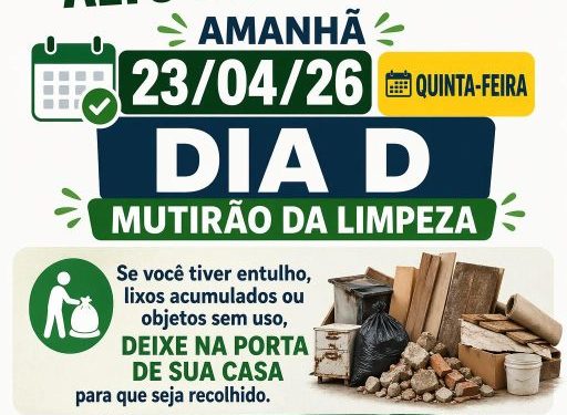 Em Monteiro: Mutirão de limpeza começa nesta quinta-feira pelo bairro Alto da Serra