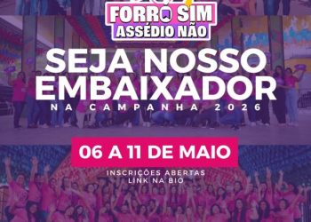 O Maior São João do Mundo 2026: Prefeitura de Campina Grande lança edital de inscrição para Embaixadores Sociais da 5ª edição da ‘Campanha Forró Sim, Assédio Não’