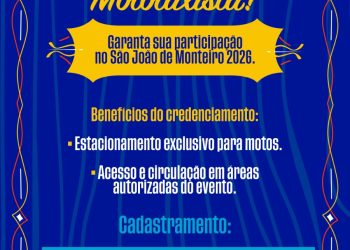 Prefeitura abre credenciamento para mototaxistas durante os festejos juninos de Monteiro