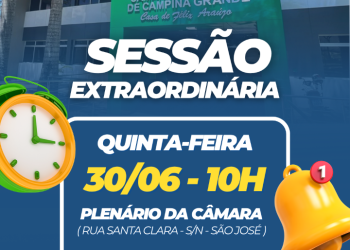 Presidente da Câmara convoca vereadores para sessão extraordinária nesta terça-feira (30)