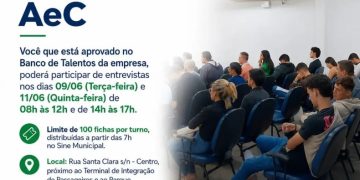 Sine Municipal realiza nova etapa de seleção da AeC com 1.100 oportunidades de trabalho