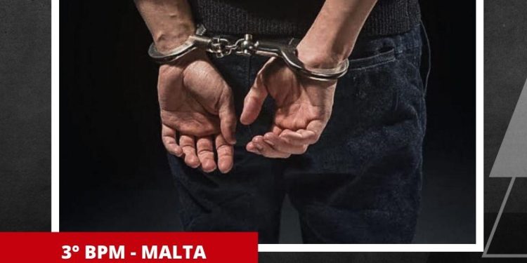 POLÍCIA MILITAR CUMPRE MANDADO DE PRISÃO EM MALTA