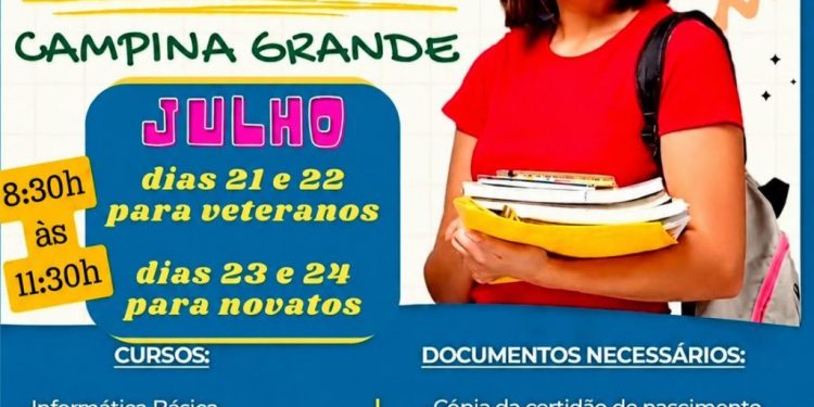 Prefeitura de Campina Grande e Projeto Pequeninos Teens abrem inscrições para cursos profissionalizantes