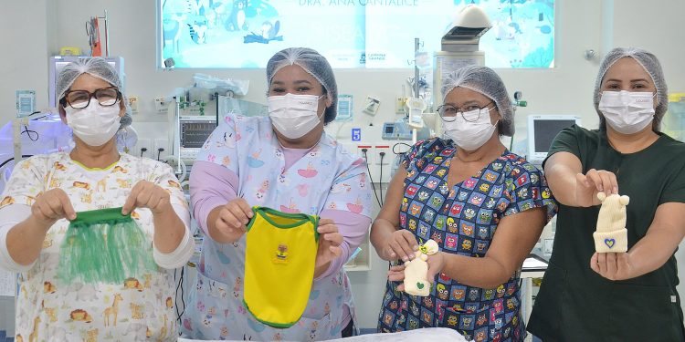 UTI Neonatal do ISEA entra em clima de Copa do Mundo e recém-nascidos ganham mimos na torcida pelo Brasil