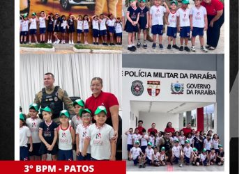 3º BPM RECEBE CRIANÇAS DO INSTITUTO BRANCA DE NEVE EM ALUSÃO AO DIA DO SOLDADO