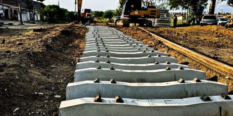 Obra do VLT avança em Campina Grande e infraestrutura tem entrega prevista para o segundo semestre de 2027