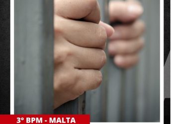 POLÍCIA MILITAR PRENDE HOMEM POR DESCUMPRIMENTO DE MEDIDA PROTETIVA EM MALTA