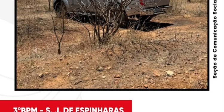 EM MENOS DE 24 HORAS APÓS O ROUBO, POLÍCIA MILITAR RECUPERA CAMINHONETE EM SÃO JOSÉ DE ESPINHARAS